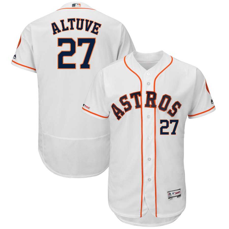 Astros 27 Jose Altuve White 150th Patch Flexbase Jersey Dzhi,We sell and wholesale Astros 27 Jose Altuve White 150th Patch Flexbase Jersey Dzhi on line form chian!