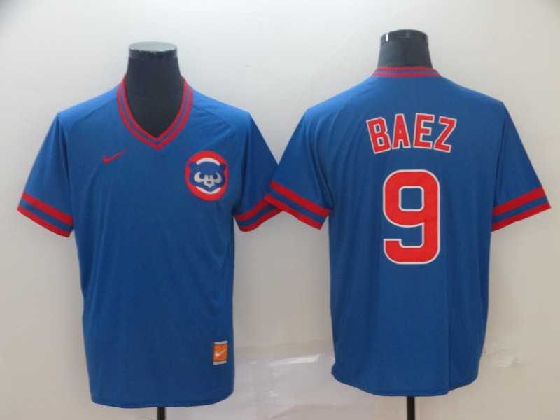 Cubs 9 Javier Baez Blue Throwback Jersey,We sell and wholesale Cubs 9 Javier Baez Blue Throwback Jersey on line form chian!