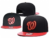 Nationals Team Logo Black Red Adjustable Hat GS,baseball caps,new era cap wholesale,wholesale hats