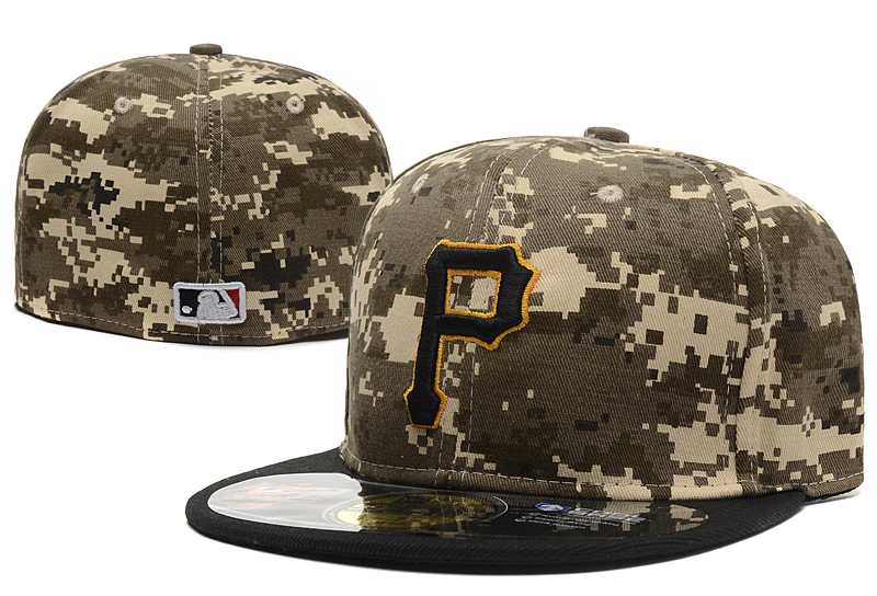 Pirates Team Logo Camo Fitted Hat LX,We sell and wholesale Pirates Team Logo Camo Fitted Hat LX on line form chian!