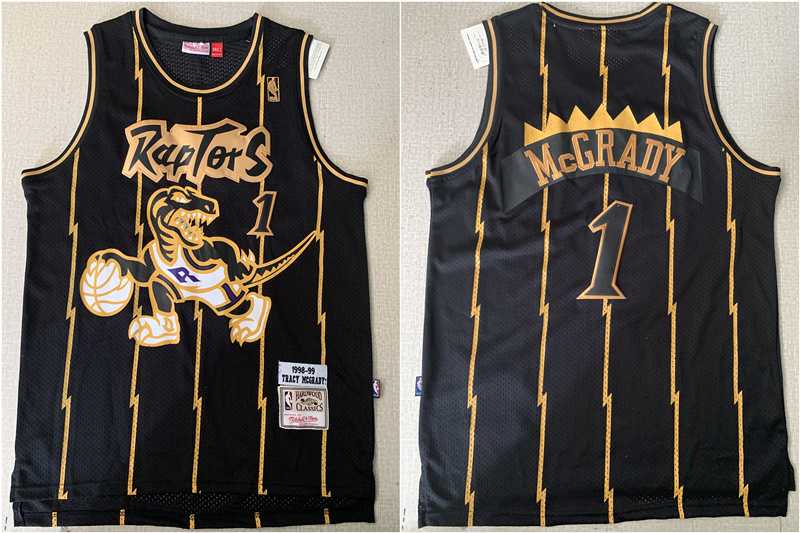 Raptors 1 Tracy McGrady Black 1998 99 Hardwood Classics Mesh Jersey,We sell and wholesale Raptors 1 Tracy McGrady Black 1998 99 Hardwood Classics Mesh Jersey on line form chian!