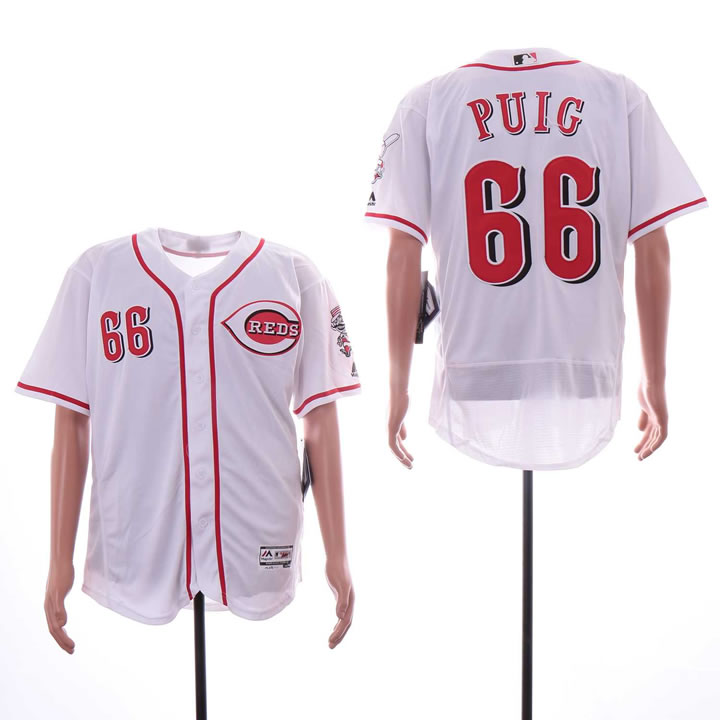 Reds 66 Yasiel Puig White Flexbase Jersey Dzhi,We sell and wholesale Reds 66 Yasiel Puig White Flexbase Jersey Dzhi on line form chian!