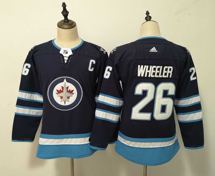 Women Jets 26 Blake Wheeler Navy Adidas Jersey,We sell and wholesale Women Jets 26 Blake Wheeler Navy Adidas Jersey on line form chian!