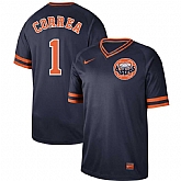 Astros 1 Carlos Correa Black Throwback Jersey Dzhi,baseball caps,new era cap wholesale,wholesale hats