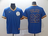 Brewers 22 Christian Yelich Royal Throwback Jerseys,baseball caps,new era cap wholesale,wholesale hats