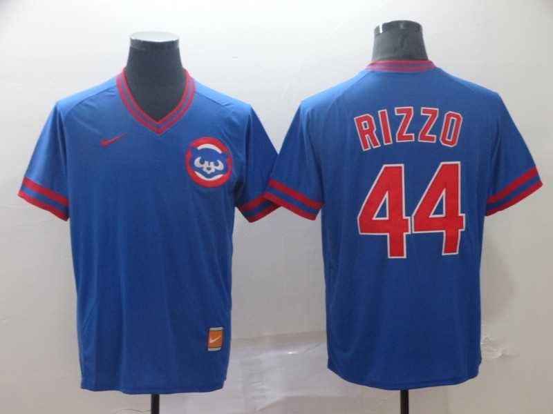 Cubs 44 Anthony Rizzo Blue Throwback Jerseys,We sell and wholesale Cubs 44 Anthony Rizzo Blue Throwback Jerseys on line form chian!