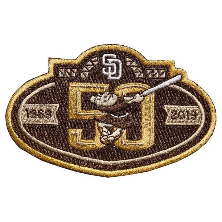 MLB San Diego Padres 50th Anniversary Brown Patch,We sell and wholesale MLB San Diego Padres 50th Anniversary Brown Patch on line form chian!