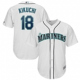 Mariners 18 Yusei Kikuchi White Cool Base Jersey Dzhi,baseball caps,new era cap wholesale,wholesale hats