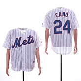 Mets 24 Robinson Cano White Cool Base Jersey,baseball caps,new era cap wholesale,wholesale hats
