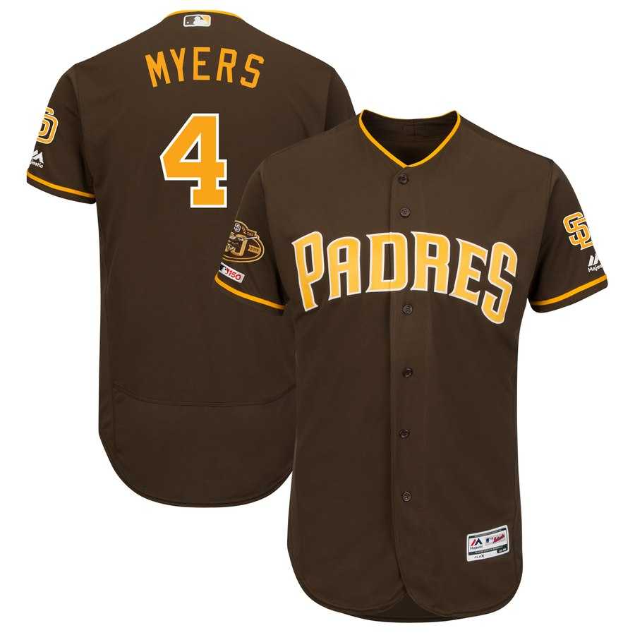 Padres 4 Wil Meyers Brown 50th Anniversary and 150th Patch FlexBase Jersey Dzhi,We sell and wholesale Padres 4 Wil Meyers Brown 50th Anniversary and 150th Patch FlexBase Jersey Dzhi on line form chian!