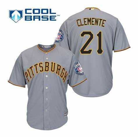 Pirates 21 Roberto Clemente Gray 2019 Hall of Fame Induction Patch Cool Base Jersey Dzhi,We sell and wholesale Pirates 21 Roberto Clemente Gray 2019 Hall of Fame Induction Patch Cool Base Jersey Dzhi on line form chian!