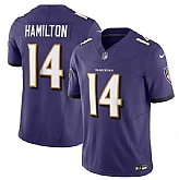 Men & Women & Youth Baltimore Ravens #14 Kyle Hamilton Purple 2023 F.U.S.E Vapor Jersey,baseball caps,new era cap wholesale,wholesale hats
