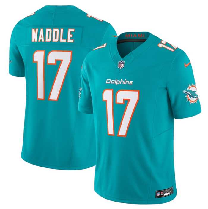 Men & Women & Youth Miami Dolphins #17 Jaylen Waddle Aqua 2023 F.U.S.E Vapor Limited Stitched Football Jersey,We sell and wholesale Men & Women & Youth Miami Dolphins #17 Jaylen Waddle Aqua 2023 F.U.S.E Vapor Limited Stitched Football Jersey on line form chian!