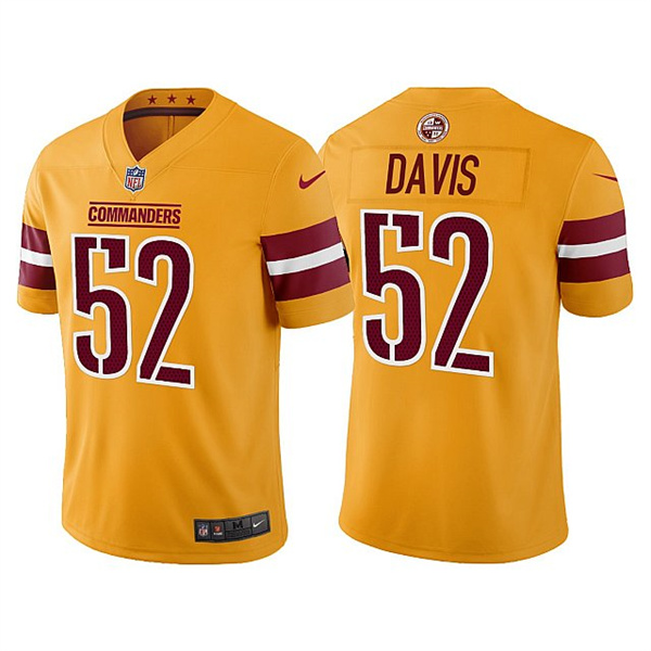 Men & Women & Youth Washington Commanders 52 Jamin Davis Gold Vapor Untouchable Stitched Football Jersey,We sell and wholesale Men & Women & Youth Washington Commanders 52 Jamin Davis Gold Vapor Untouchable Stitched Football Jersey on line form chian!