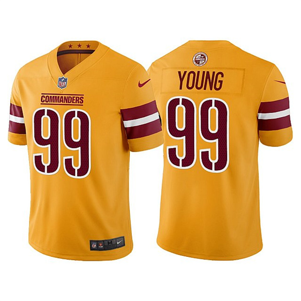 Men & Women & Youth Washington Commanders 99 Chase Young Gold Vapor Untouchable Stitched Football Jersey,We sell and wholesale Men & Women & Youth Washington Commanders 99 Chase Young Gold Vapor Untouchable Stitched Football Jersey on line form chian!