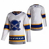 Men's Buffalo Sabres Blank White 2020-21 Reverse Retro Stitched NHL Jersey Dzhi,baseball caps,new era cap wholesale,wholesale hats