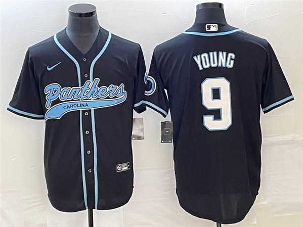 Men's Carolina Panthers #9 Bryce Young Black With Patch Cool Base Stitched Baseball Jersey,We sell and wholesale Men's Carolina Panthers #9 Bryce Young Black With Patch Cool Base Stitched Baseball Jersey on line form chian!