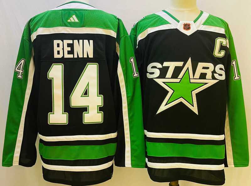 Men's Dallas Stars #14 Jamie Benn Black 2022-23 Reverse Retro Stitched Jersey,We sell and wholesale Men's Dallas Stars #14 Jamie Benn Black 2022-23 Reverse Retro Stitched Jersey on line form chian!