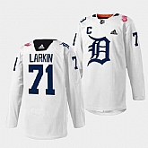 Men's Detroit Red Wings #71 Dylan Larkin White 2023 Stitched Jersey Dzhi,baseball caps,new era cap wholesale,wholesale hats