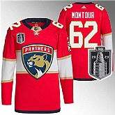 Men's Florida Panthers #62 Brandon Montour Red 2023 Stanley Cup Final Stitched Jersey Dzhi,baseball caps,new era cap wholesale,wholesale hats