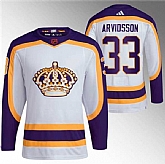 Men's Los Angeles Kings #33 Viktor Arvidsson White 2022 Reverse Retro Stitched Jersey Dzhi,baseball caps,new era cap wholesale,wholesale hats