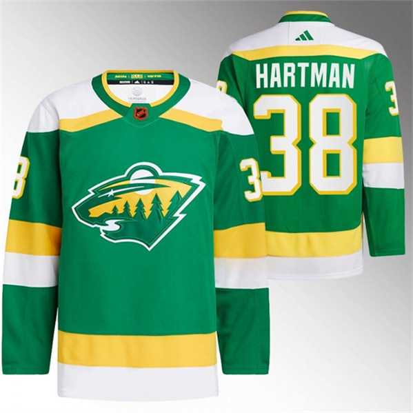 Men's Minnesota Wild #38 Ryan Hartman Green 2022-23 Reverse Retro Stitched Jersey Dzhi,We sell and wholesale Men's Minnesota Wild #38 Ryan Hartman Green 2022-23 Reverse Retro Stitched Jersey Dzhi on line form chian!