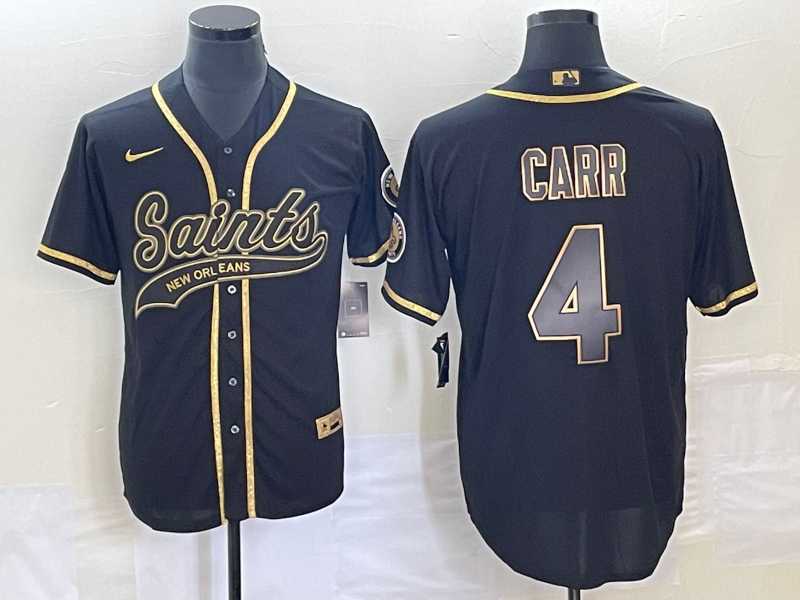Men's New Orleans Saints #4 Derek Carr Black Gold With Patch Cool Base Stitched Baseball Jersey,We sell and wholesale Men's New Orleans Saints #4 Derek Carr Black Gold With Patch Cool Base Stitched Baseball Jersey on line form chian!