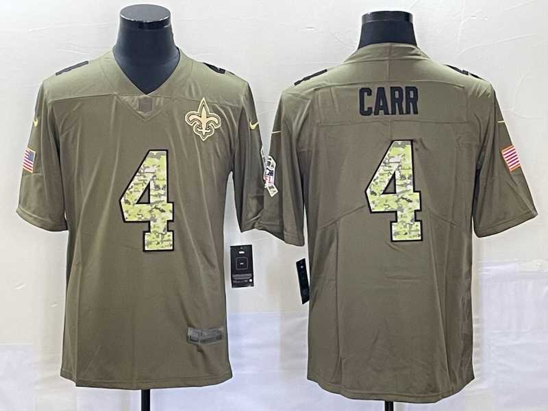 Men's New Orleans Saints #4 Derek Carr Olive With Camo 2017 Salute To Service Stitched NFL Nike Limited Jersey,We sell and wholesale Men's New Orleans Saints #4 Derek Carr Olive With Camo 2017 Salute To Service Stitched NFL Nike Limited Jersey on line form chian!