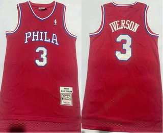 Men's Philadelphia 76ers #3 Allen Iverson 2002-03 Red Hardwood Classics Soul Swingman Throwback Jersey,We sell and wholesale Men's Philadelphia 76ers #3 Allen Iverson 2002-03 Red Hardwood Classics Soul Swingman Throwback Jersey on line form chian!
