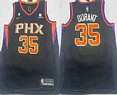 Men's Phoenix Suns #35 Kevin Durant Black 6 Patch Sponsor Icon Swingman Jersey,baseball caps,new era cap wholesale,wholesale hats