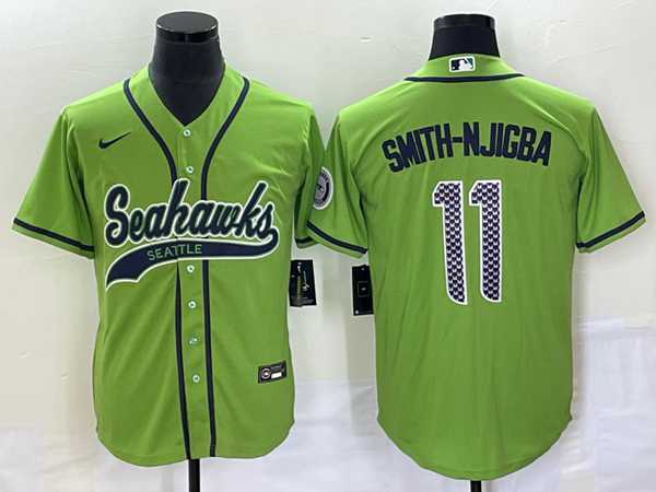 Men's Seattle Seahawks #11 Jaxon Smith-Njigba Green With Patch Cool Base Stitched Baseball Jersey,We sell and wholesale Men's Seattle Seahawks #11 Jaxon Smith-Njigba Green With Patch Cool Base Stitched Baseball Jersey on line form chian!