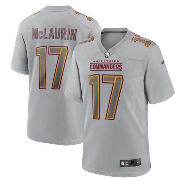 Men's Washington Commanders #17 Terry McLaurin Gray Atmosphere Fashion Stitched Game Jersey Dyin,We sell and wholesale Men's Washington Commanders #17 Terry McLaurin Gray Atmosphere Fashion Stitched Game Jersey Dyin on line form chian!