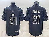 Men's Washington Commanders #21 Sean Taylor Black Reflective Limited Stitched Football Jersey,baseball caps,new era cap wholesale,wholesale hats