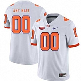 Men's Clemson Tigers White Customized Nike College Football Jersey,baseball caps,new era cap wholesale,wholesale hats