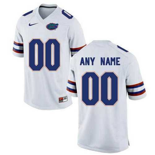 Men's Florida Gators White Customized College Jersey,We sell and wholesale Men's Florida Gators White Customized College Jersey on line form chian!