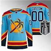 Men's Florida Panthers Custom Blue 2023 Stanley Cup Final Reverse Retro Stitched Jersey,baseball caps,new era cap wholesale,wholesale hats