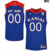 Men's Kansas Jayhawks Custom Adidas Royal Blue College Basketball Jersey