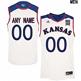 Men's Kansas Jayhawks Custom Adidas White College Basketball Jersey,baseball caps,new era cap wholesale,wholesale hats