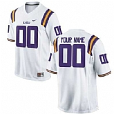 Men's LSU Tigers 2015 Nike White Customized Replica Football Jersey,baseball caps,new era cap wholesale,wholesale hats