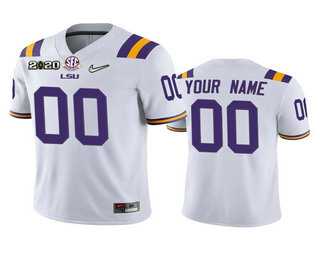 Men's LSU Tigers Customized White 2020 National Championship Game Jersey,We sell and wholesale Men's LSU Tigers Customized White 2020 National Championship Game Jersey on line form chian!