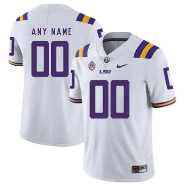Men's LSU Tigers White Customized Nike College Football Jersey,We sell and wholesale Men's LSU Tigers White Customized Nike College Football Jersey on line form chian!