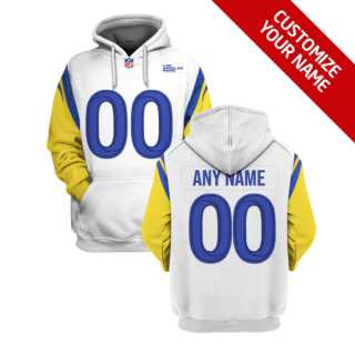 Men's Los Angeles Rams Active Player White Custom 2021 Pullover Hoodie,We sell and wholesale Men's Los Angeles Rams Active Player White Custom 2021 Pullover Hoodie on line form chian!