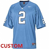 Men's North Carolina Tar Heels (UNC) Customized Nike Replica Football Jersey - Carolina Blue,baseball caps,new era cap wholesale,wholesale hats