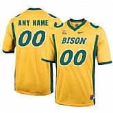 Men's North Dakota State Bison Gold Customized College Football Jersey,baseball caps,new era cap wholesale,wholesale hats