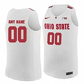 Men's Ohio State Buckeyes White Customized College Basketball Jersey,baseball caps,new era cap wholesale,wholesale hats