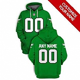 Men's Philadelphia Eagles Active Player Green Custom 2021 Pullover Hoodie,baseball caps,new era cap wholesale,wholesale hats