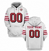 Men's San Francisco 49ers Active Custom 2021 White 75th Anniversary Pullover Hoodie,baseball caps,new era cap wholesale,wholesale hats