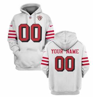 Men's San Francisco 49ers Active Custom 2021 White 75th Anniversary Pullover Hoodie,We sell and wholesale Men's San Francisco 49ers Active Custom 2021 White 75th Anniversary Pullover Hoodie on line form chian!
