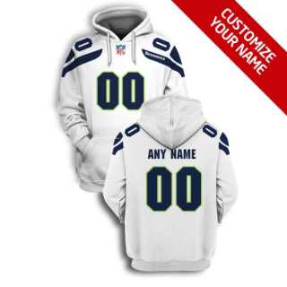 Men's Seattle Seahawks Active Player White Custom 2021 Pullover Hoodie,We sell and wholesale Men's Seattle Seahawks Active Player White Custom 2021 Pullover Hoodie on line form chian!