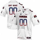 Men's South Carolina Gamecocks White Customized USA Flag College Football Jersey,baseball caps,new era cap wholesale,wholesale hats